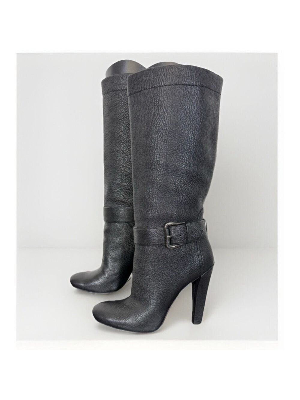JOAN & DAVID Dadeon Women’s Heeled Boots Size 7.5 Black Luxury City Chic $350